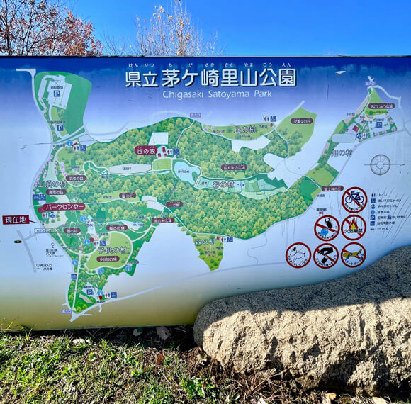 里山公園の地図看板