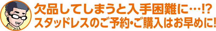 欠品してしまうと入手困難に...!?スタッドレスのご予約・ご購入はお早目に！