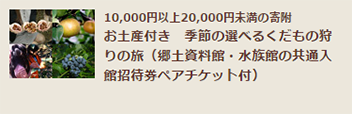 お土産付き　季節の選べるくだもの狩りの旅（郷土資料館・水族館の共通入館招待券ペアチケット付）