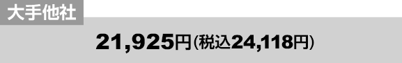 大手他社 21,925円(税込24,118円)