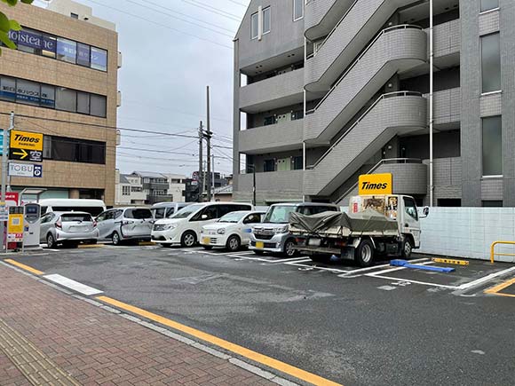 フラップ式の駐車場