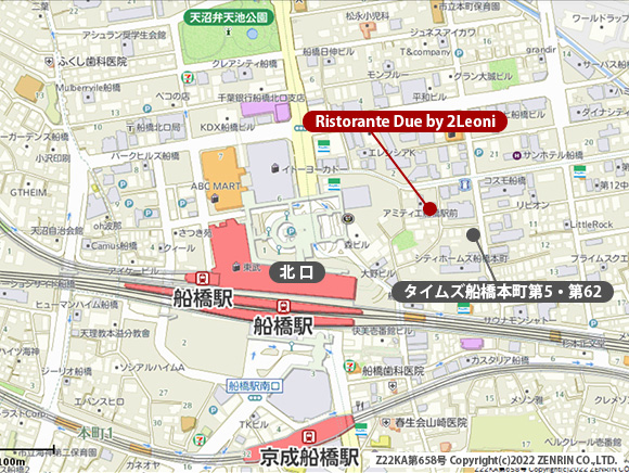 船橋駅周辺の地図