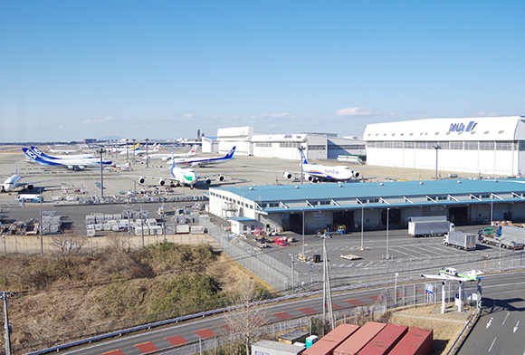 窓の向こうには沢山の飛行機