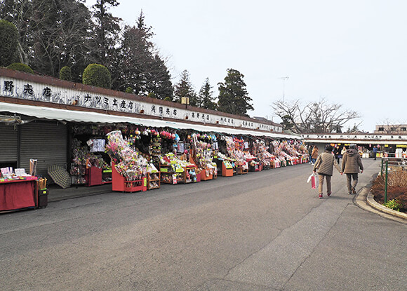 広い通路に立ち並ぶ沢山の店