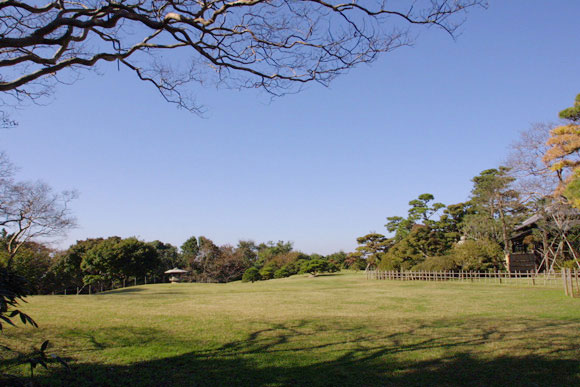 芝生の広場