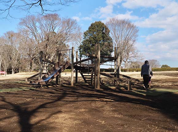 木製の複合遊具