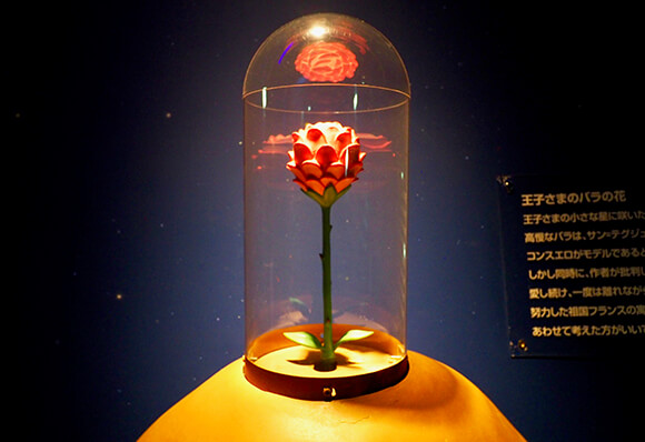 ガラスドームのバラ