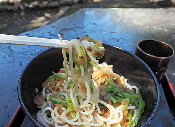 麺のアップ