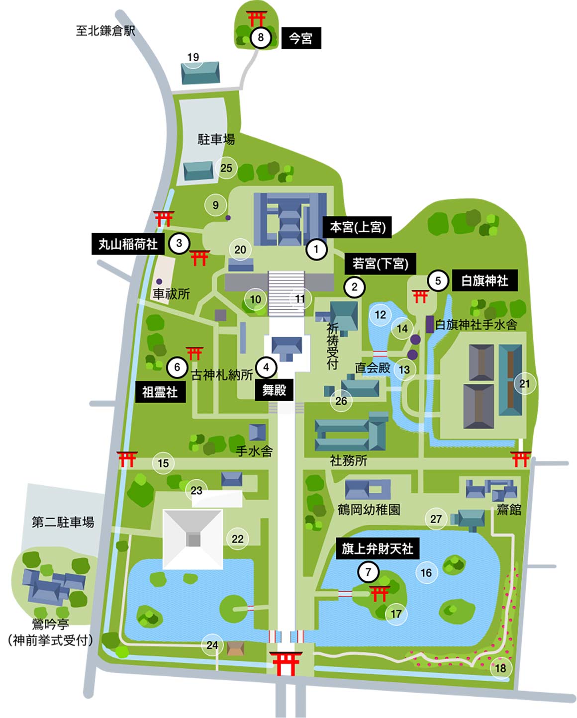 鶴岡八幡宮の地図