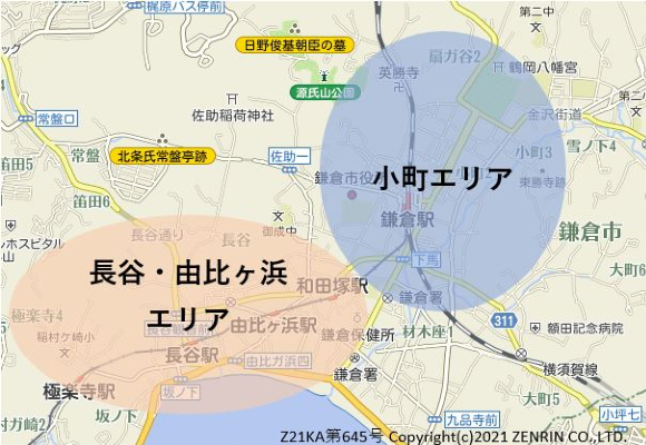 鎌倉エリアマップ
