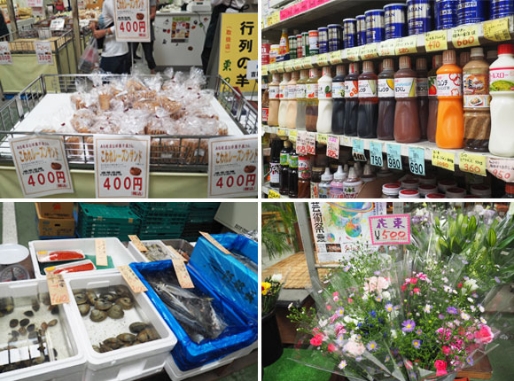 パン、調味料、魚介、お花も！