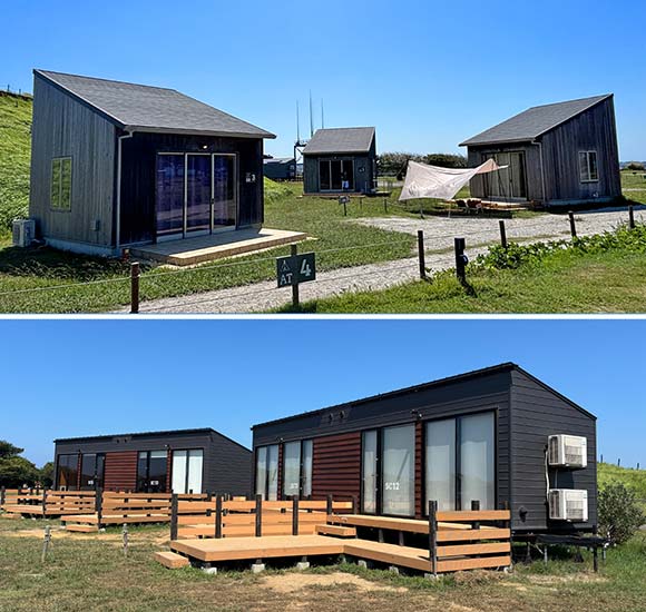 木製のモダンな建物