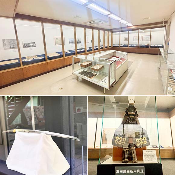 刀や甲冑などの展示