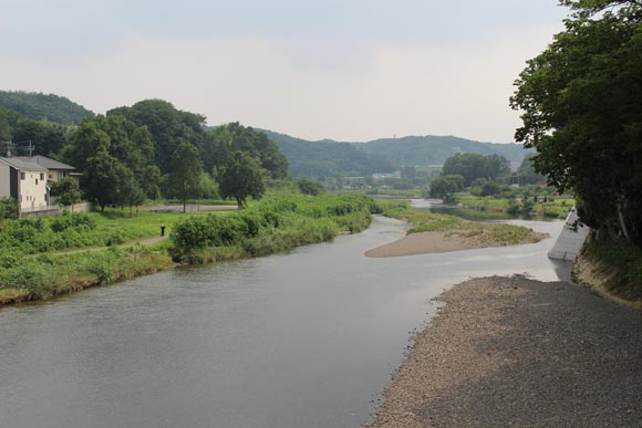 のどかな景色が続く入間川周辺