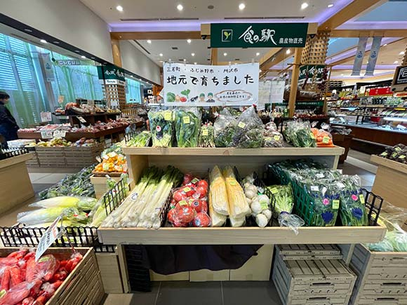 様々な野菜が並ぶ売り場