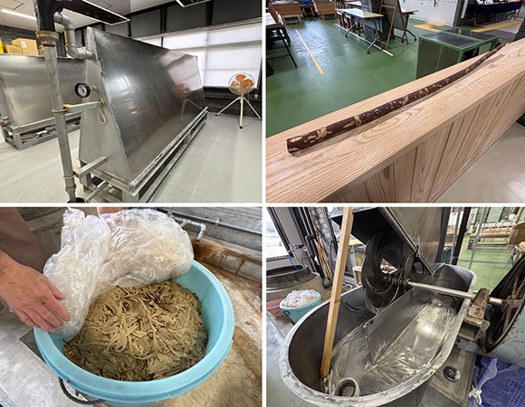 長い木や大型の機械など