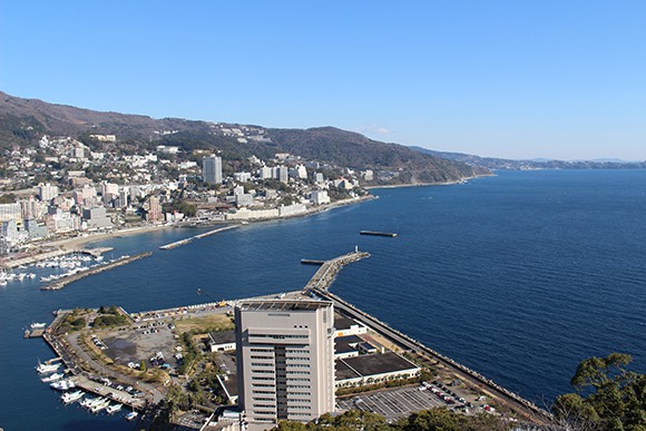 展望台からみた相模湾