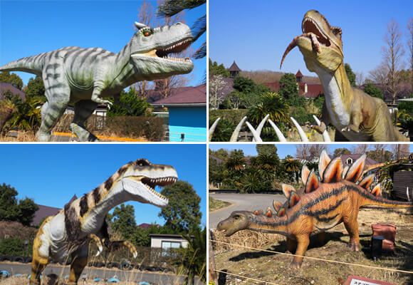 4種の恐竜の写真