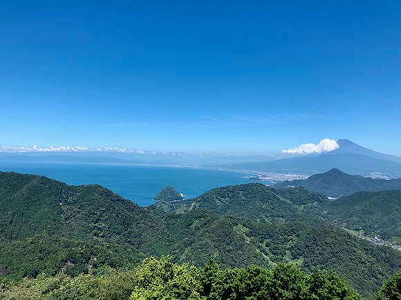 展望デッキから見える駿河湾