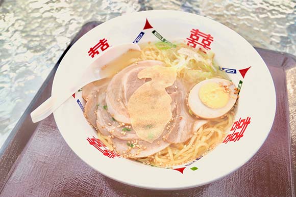 上から見たラーメン