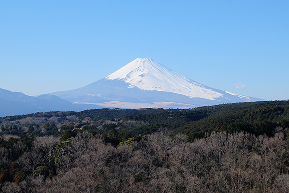 晴れた日の富士山