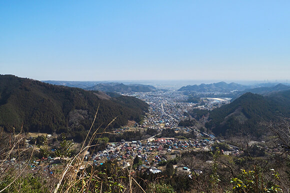 城山山頂からの広大な景色