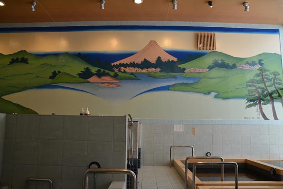 富士山が描かれたタイル