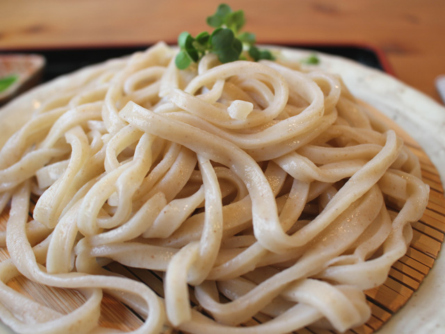 皿に盛られたうどん