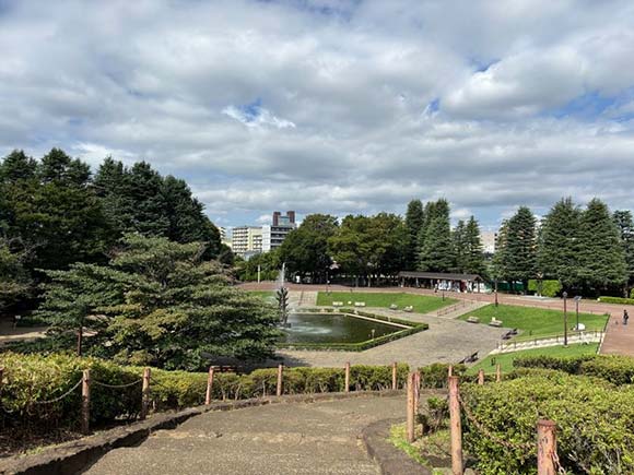 高台から見下ろした園内