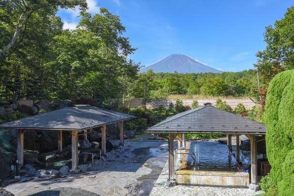 富士山が見える露天風呂
