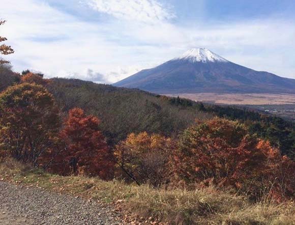 紅葉の時期の忍野八海