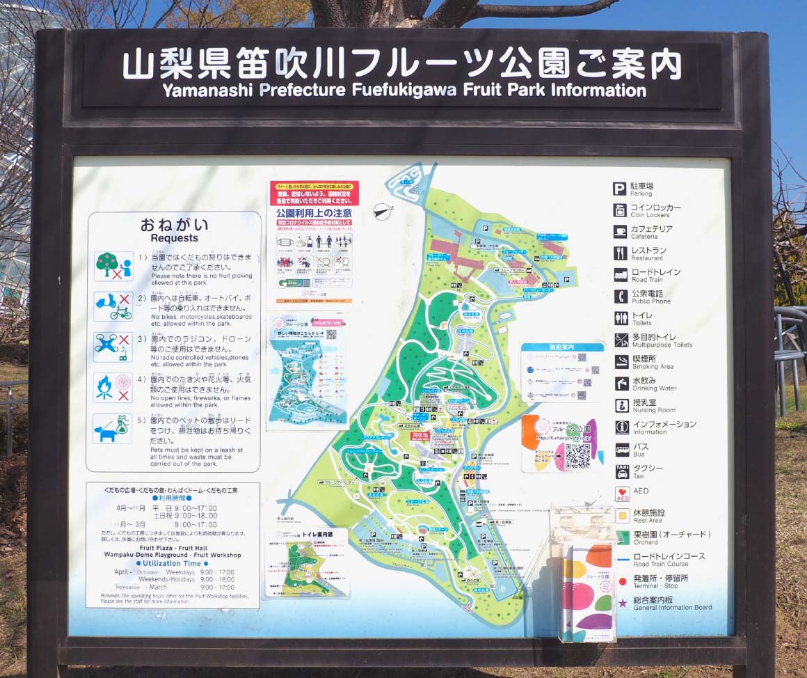 フルーツ公園の園内地図